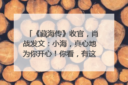 《藏海传》收官，肖战发文：小海，真心地为你开心！你看，有这么多人懂你！