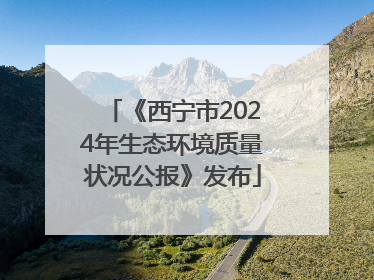 《西宁市2024年生态环境质量状况公报》发布