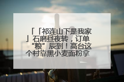 「祁连山下是我家」石磨昼夜转，订单“粮”辰到！高台这个村靠黑小麦面粉拿下成立来最大订单