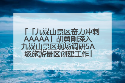 「九嶷山景区奋力冲刺AAAAA」胡勇刚深入九嶷山景区现场调研5A级旅游景区创建工作