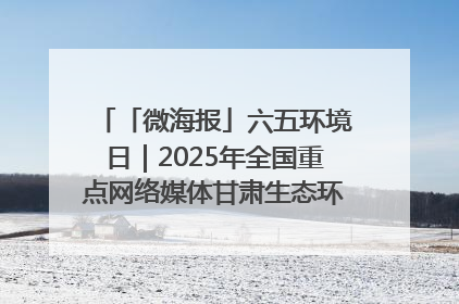 「微海报」六五环境日｜2025年全国重点网络媒体甘肃生态环保行走进凉州区