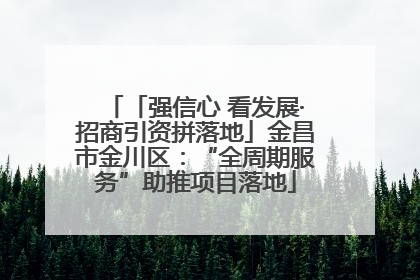 「强信心 看发展·招商引资拼落地」金昌市金川区：“全周期服务”助推项目落地
