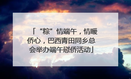“粽”情端午，情暖侨心，巴西青田同乡总会举办端午慰侨活动