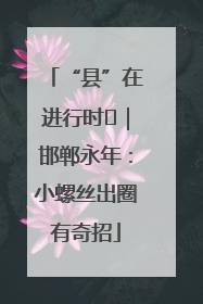 “县”在进行时⑬｜邯郸永年：小螺丝出圈有奇招