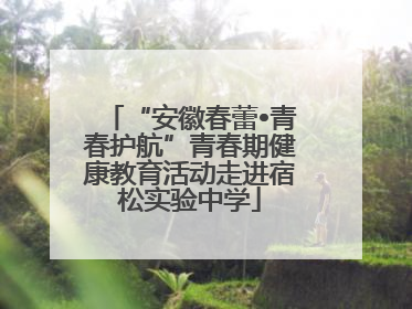 “安徽春蕾•青春护航”青春期健康教育活动走进宿松实验中学