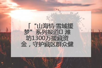“山海情·雪域援梦”系列报道⑪ 潍坊1300万援藏资金，守护藏区群众健康“最后一公里”