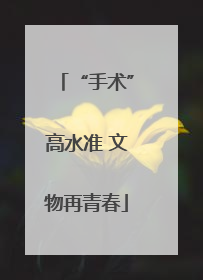 “手术”高水准 文物再青春