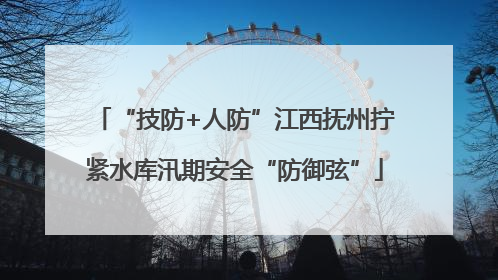 “技防+人防”江西抚州拧紧水库汛期安全“防御弦”
