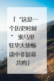 “这是一个历史时刻” 索马里驻华大使畅谈中非银幕共鸣