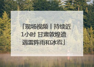 现场视频丨持续近1小时 甘肃敦煌遭遇雷阵雨和冰雹