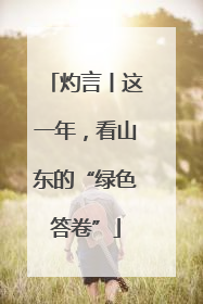 灼言丨这一年，看山东的“绿色答卷”