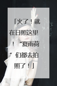 火了！就在日照这里！“夏雨荷”们都去拍照了！