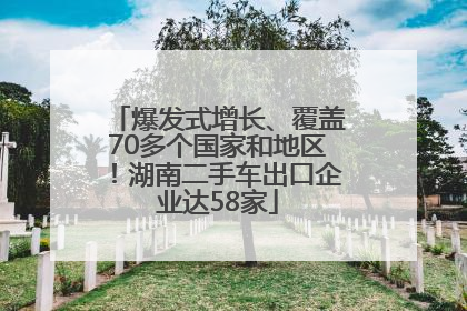 爆发式增长、覆盖70多个国家和地区！湖南二手车出口企业达58家