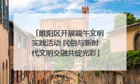 睢阳区开展端午文明实践活动 民俗与新时代文明交融共绽光彩
