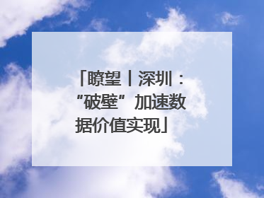 瞭望丨深圳：“破壁”加速数据价值实现