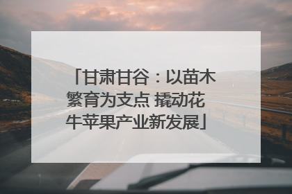 甘肃甘谷：以苗木繁育为支点 撬动花牛苹果产业新发展