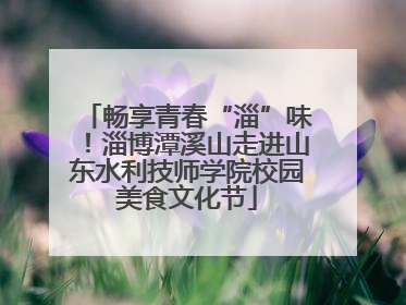 畅享青春“淄”味！淄博潭溪山走进山东水利技师学院校园美食文化节