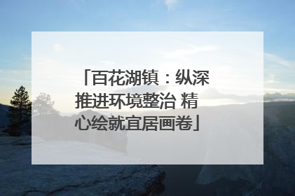 百花湖镇：纵深推进环境整治 精心绘就宜居画卷