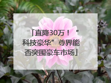 直降30万！“科技豪华”尊界能否突围豪车市场