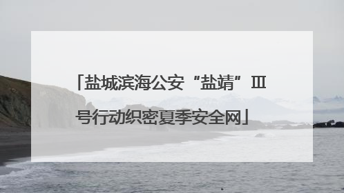 盐城滨海公安“盐靖”Ⅲ号行动织密夏季安全网