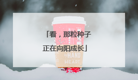 看，那粒种子正在向阳成长