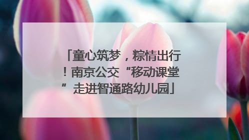 童心筑梦，粽情出行！南京公交“移动课堂”走进智通路幼儿园