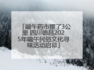 端午药市摆了3公里 四川德昌2025年端午民俗文化寻味活动启幕
