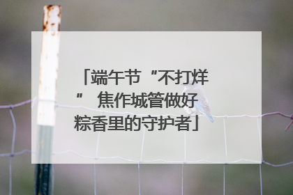端午节“不打烊” 焦作城管做好粽香里的守护者