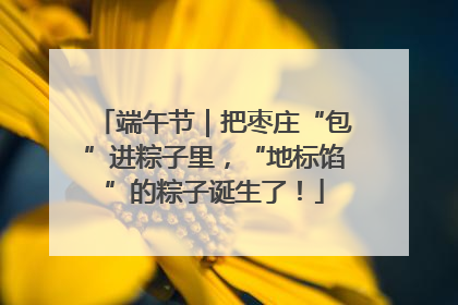 端午节｜把枣庄“包”进粽子里，“地标馅”的粽子诞生了！