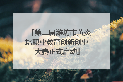 第二届潍坊市黄炎培职业教育创新创业大赛正式启动