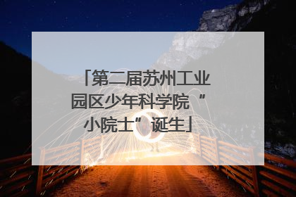 第二届苏州工业园区少年科学院“小院士”诞生