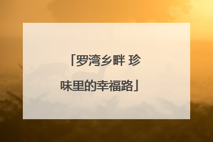 罗湾乡畔 珍味里的幸福路