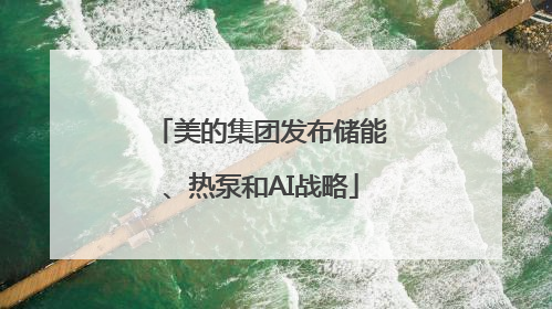 美的集团发布储能、热泵和AI战略