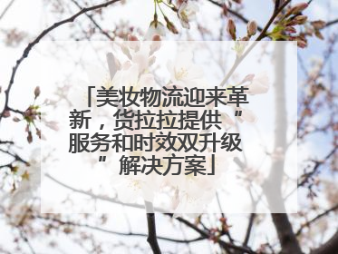 美妆物流迎来革新，货拉拉提供“服务和时效双升级”解决方案