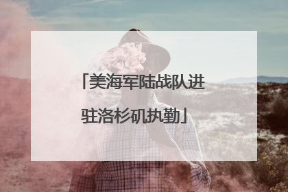 美海军陆战队进驻洛杉矶执勤