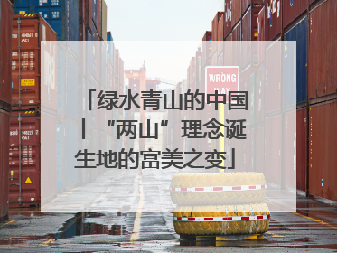 绿水青山的中国丨“两山”理念诞生地的富美之变