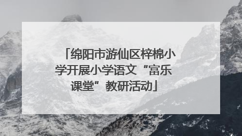 绵阳市游仙区梓棉小学开展小学语文“富乐课堂”教研活动