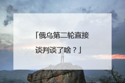 俄乌第二轮直接谈判谈了啥？
