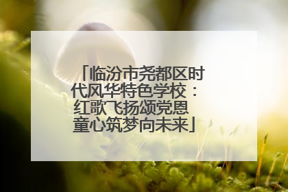 临汾市尧都区时代风华特色学校：红歌飞扬颂党恩 童心筑梦向未来