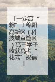 一定高“粽”！绵阳高新区（科技城直管区）高三学子收获高考“花式”祝福