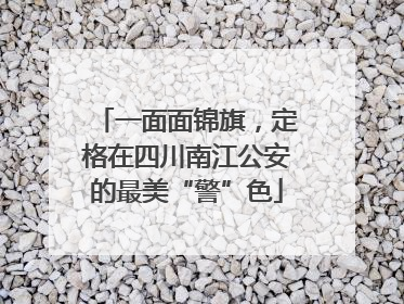 一面面锦旗，定格在四川南江公安的最美“警”色