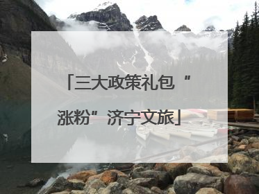 三大政策礼包“涨粉”济宁文旅
