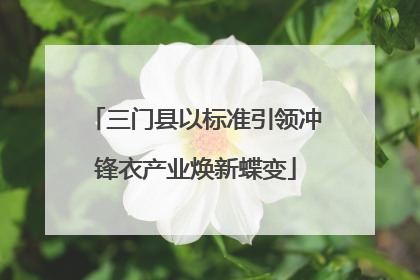 三门县以标准引领冲锋衣产业焕新蝶变