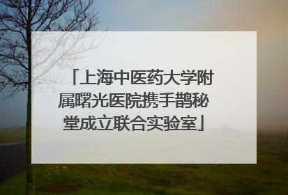 上海中医药大学附属曙光医院携手鹊秘堂成立联合实验室