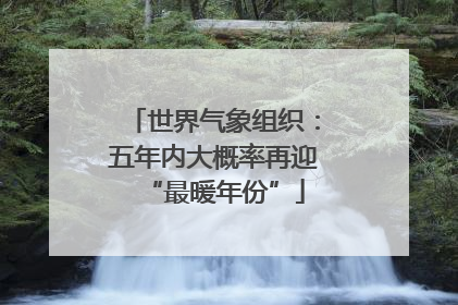 世界气象组织：五年内大概率再迎“最暖年份”
