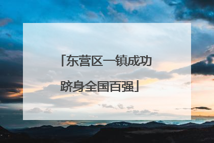 东营区一镇成功跻身全国百强