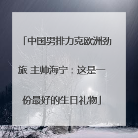 中国男排力克欧洲劲旅 主帅海宁：这是一份最好的生日礼物