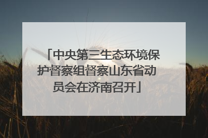 中央第三生态环境保护督察组督察山东省动员会在济南召开