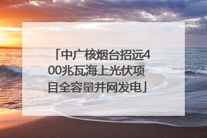 中广核烟台招远400兆瓦海上光伏项目全容量并网发电