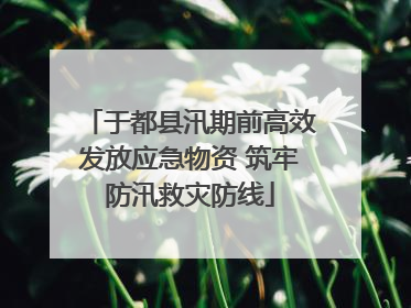 于都县汛期前高效发放应急物资 筑牢防汛救灾防线